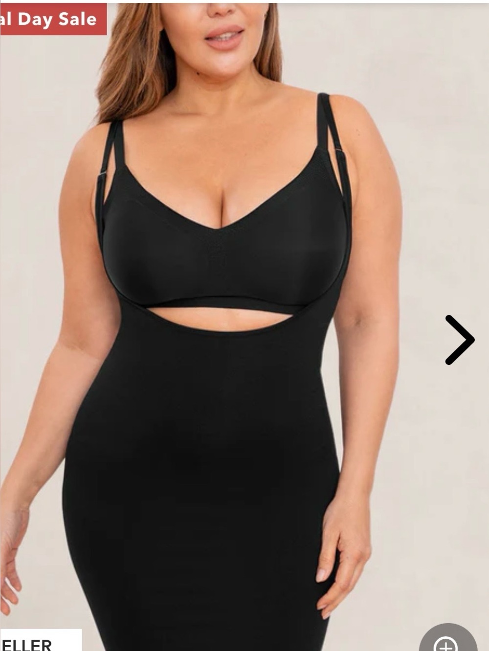 Shapermint Essentials Open Bust Shaper Slip Dress - Black Size XL